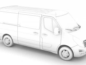 opel movano l2h1 windowvan 2020 Modelo 3D