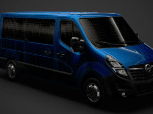 opel movano l2h1 windowvan 2020 Modelo 3D