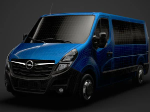 opel movano l2h1 windowvan 2020 Modelo 3D