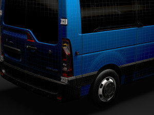 opel movano l2h1 windowvan 2020 3D Модель