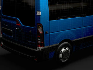 opel movano l2h1 windowvan 2020 Modelo 3D