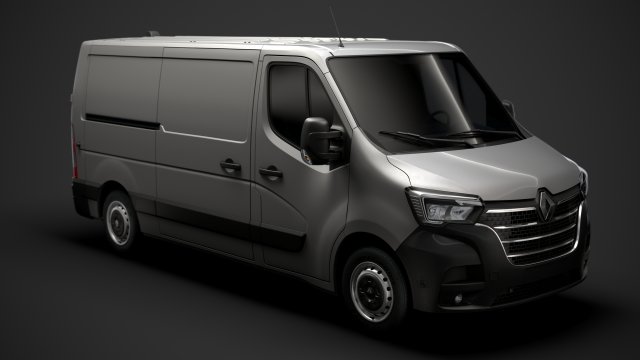 renault master l2h1 van 2020 3D Model .c4d .max .obj .3ds .fbx .stl .blend 