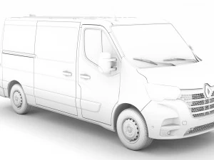 renault master l2h1 van 2020 3D Model