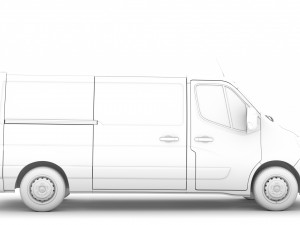 renault master l2h1 van 2020 3D Model