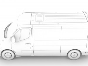 renault master l2h1 van 2020 3D Model