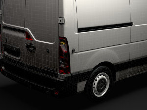 renault master l2h1 van 2020 3D Model