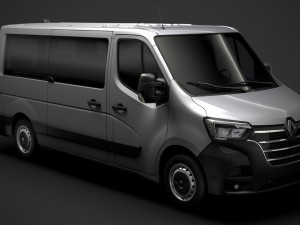 renault master l2h1 windowvan 2020 3D Model