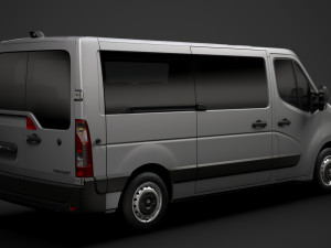 renault master l2h1 windowvan 2020 3D Model