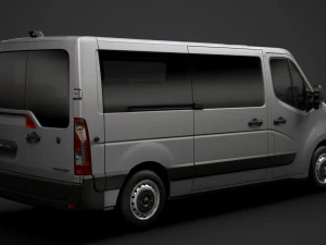 renault master l2h1 windowvan 2020 3D Model