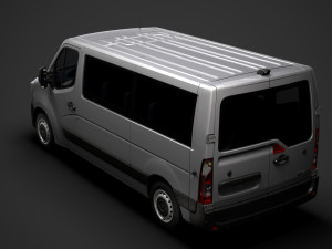 renault master l2h1 windowvan 2020 3D Model