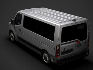 renault master l2h1 windowvan 2020 3D Model