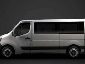 renault master l2h1 windowvan 2020 3D Model