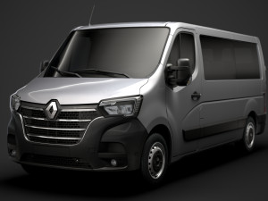 renault master l2h1 windowvan 2020 3D Model