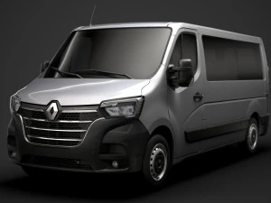 renault master l2h1 windowvan 2020 3D Model