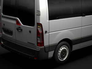 renault master l2h1 windowvan 2020 3D Model