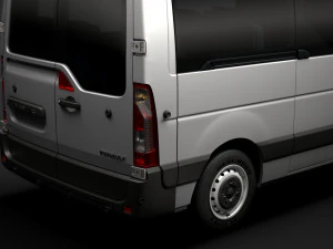 renault master l2h1 windowvan 2020 3D Model