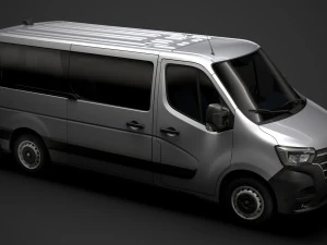 renault master l2h1 windowvan 2020 3D Model