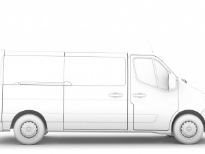 renault master l2h1 windowvan 2020 3D Model