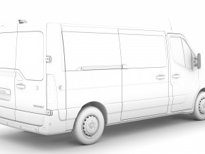 renault master l2h1 windowvan 2020 3D Model