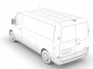 renault master l2h1 windowvan 2020 3D Model