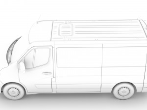 renault master l2h1 windowvan 2020 3D Model