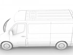 renault master l2h1 windowvan 2020 3D Model