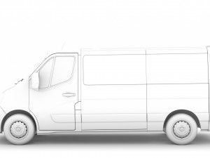 renault master l2h1 windowvan 2020 3D Model