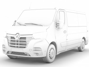 renault master l2h1 windowvan 2020 3D Model