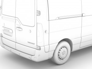 renault master l2h1 windowvan 2020 3D Model