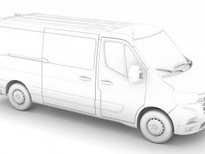 renault master l2h1 windowvan 2020 3D Model