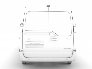 renault master l2h1 windowvan 2020 3D Model