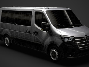renault master l2h1 windowvan 2020 3D Model