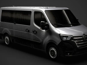 renault master l2h1 windowvan 2020 3D Model
