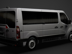 renault master l2h1 windowvan 2020 3D Model