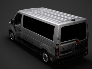 renault master l2h1 windowvan 2020 3D Model