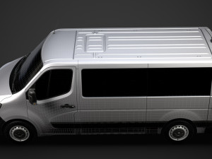 renault master l2h1 windowvan 2020 3D Model