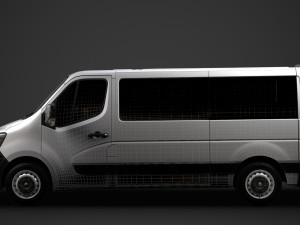 renault master l2h1 windowvan 2020 3D Model
