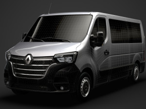 renault master l2h1 windowvan 2020 3D Model
