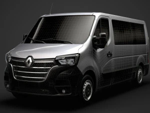 renault master l2h1 windowvan 2020 3D Model