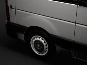 renault master l2h1 windowvan 2020 3D Model