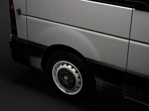 renault master l2h1 windowvan 2020 3D Model