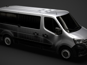 renault master l2h1 windowvan 2020 3D Model