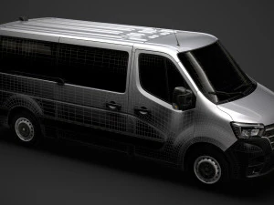 renault master l2h1 windowvan 2020 3D Model