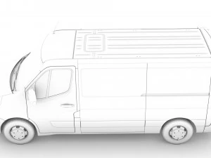 vauxhall movano l2h1 van 2020 3D Model