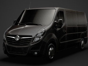 vauxhall movano l2h1 van 2020 Model 3D