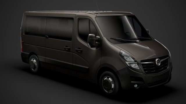 vauxhall movano l2h1 windowvan 2020 Modelo 3D .c4d .max .obj .3ds .fbx .stl .blend 