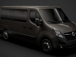 vauxhall movano l2h1 windowvan 2020 3D Model