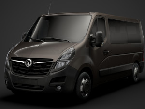 vauxhall movano l2h1 windowvan 2020 Modelo 3D