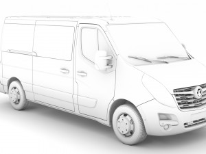 vauxhall movano l2h1 windowvan 2020 Modelo 3D