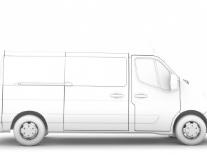 vauxhall movano l2h1 windowvan 2020 Modelo 3D